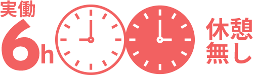 実働6時間休憩無し